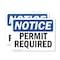 Signmission Permit Required, 7 in W x Rectangle, Vinyl Decal OS-2PACK-NS-D-57-L-17183 - alternate 1